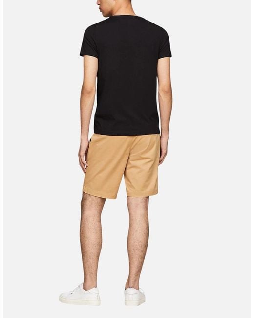 Tommy Hilfiger Black 10839 T Shirts Crew Neck Short Sleeve Summer New Cotton Tee for men