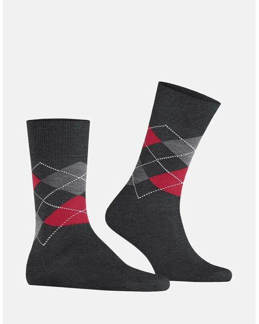 Burlington Black Manchester Socks Anthracite Melange