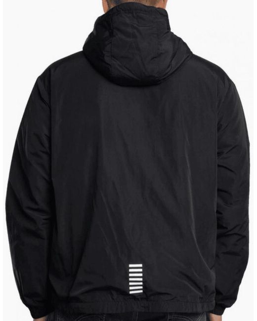 EA7 Blue Core Id Lightwieight Hooded Jacket for men