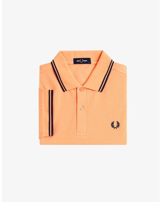 Fred Perry Orange Twin Tipped Polo Shirt for men