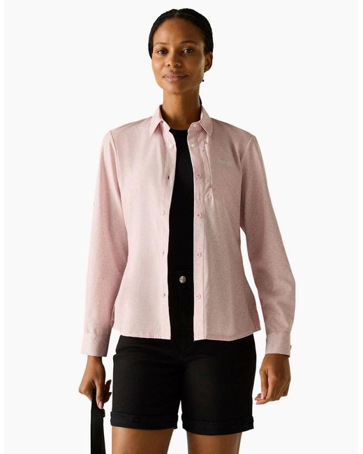 Regatta Pink Ladies Travel Light Petal Anti-Insect Shirt