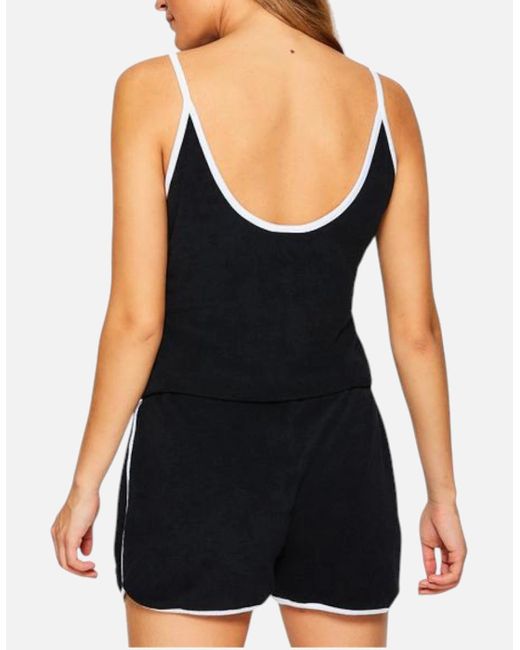Ellesse Black Loron Playsuit Size 12 14 Summer Sports Jumpsuit Dungarees