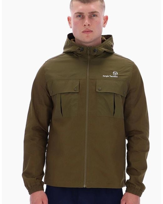 Sergio Tacchini Green Calisti Hooded Jacket for men