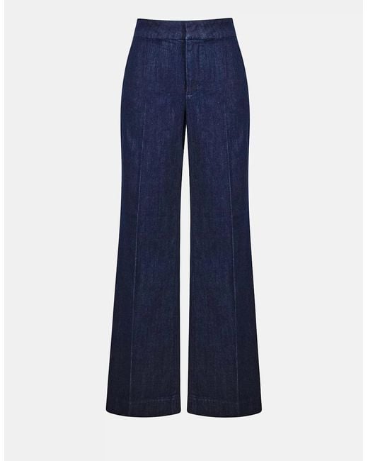 Joseph Ribkoff Blue Chloe: Stretch Denim High Rise Wide Leg Jeans
