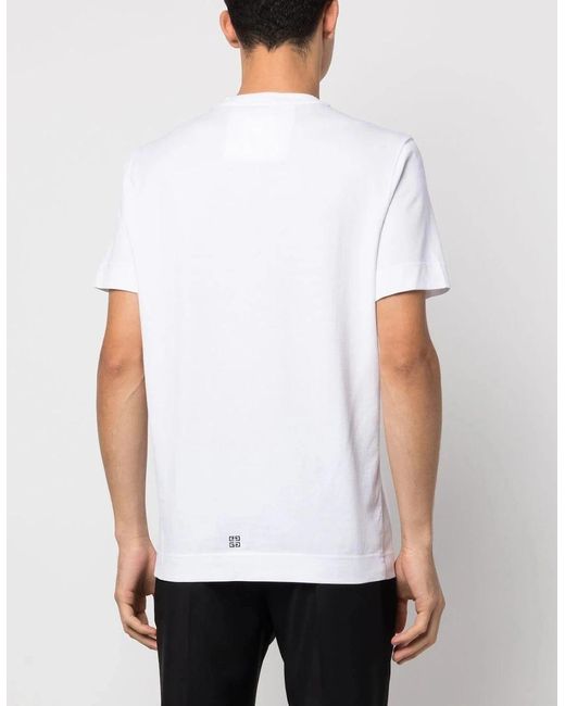 Givenchy White Archetype Logo Print Oversized T-Shirt for men