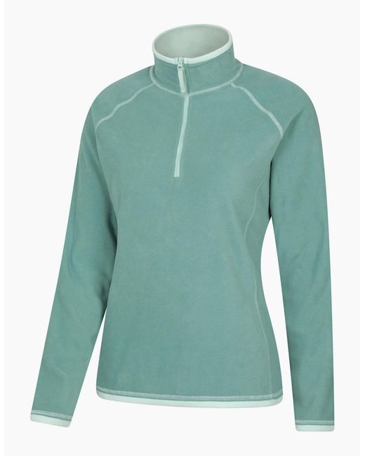 Mountain Warehouse Green Ladies Montana Half Zip Fleece Top