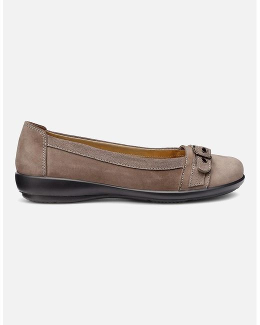 Hotter Brown Sparrow Flat Pumps