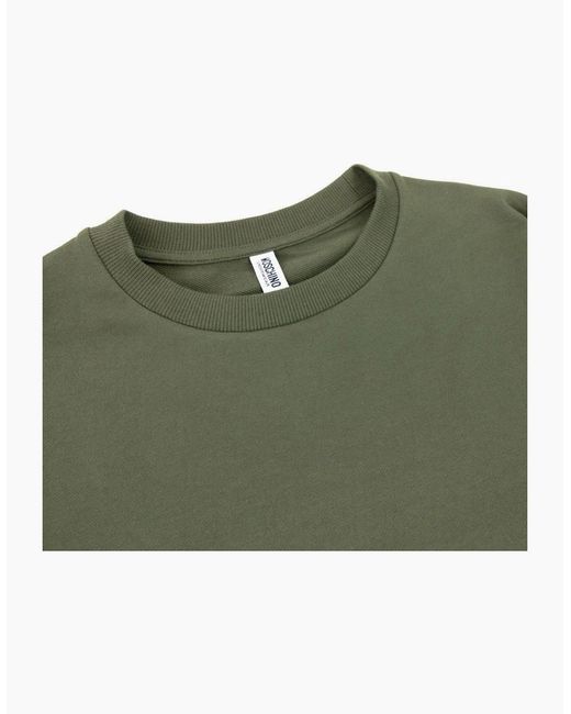 Moschino Green Underwear Tape Logo Arm Sweatshirt Khaki 0430 for men