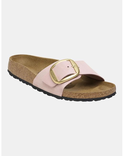 Birkenstock Madrid Pink Big Buckle Nubuck Leather Sandals