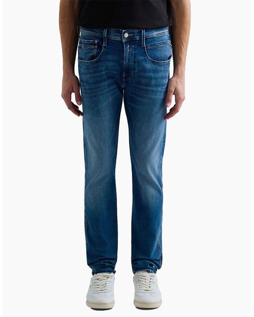 Replay Blue Hyperflex Original Anbass Slim Jean 009 for men