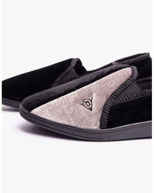 Dunlop Black Winston Full Slippers for men