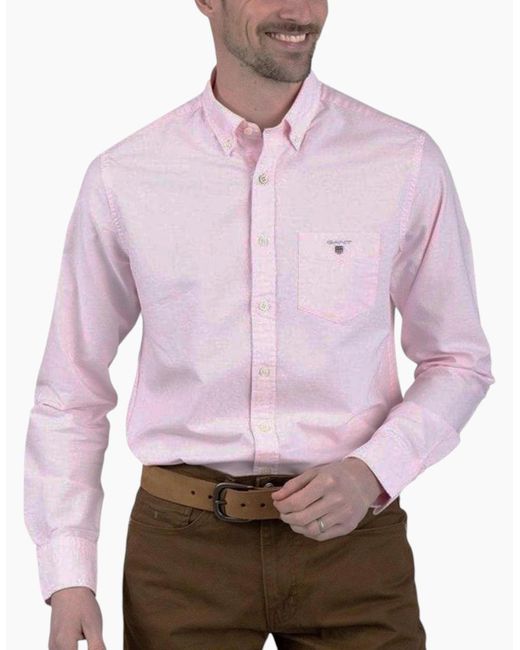 Gant Pink Oxford Shirts Regular Fit for men