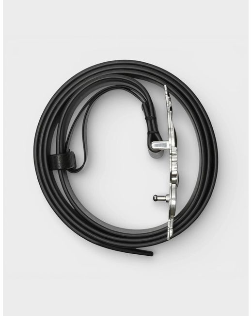 Burberry Black Leather Knight Buckle 30Mm Belt for men