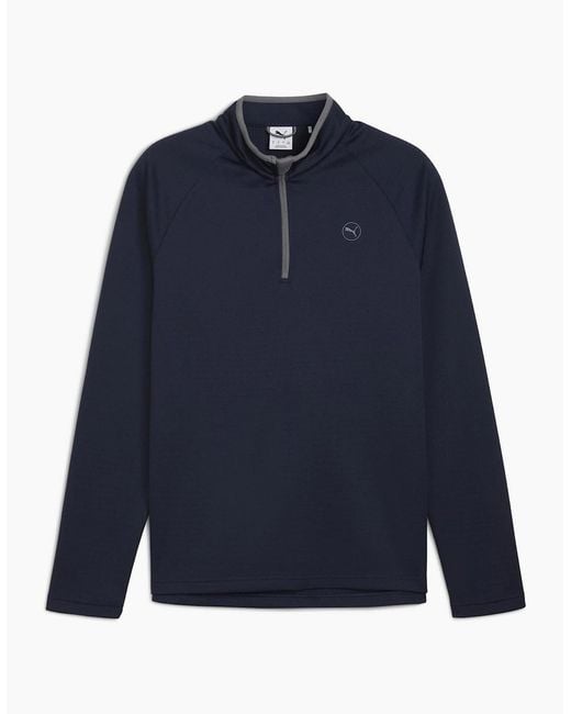 PUMA Blue Waffle Fleece Pullover Jumper for men