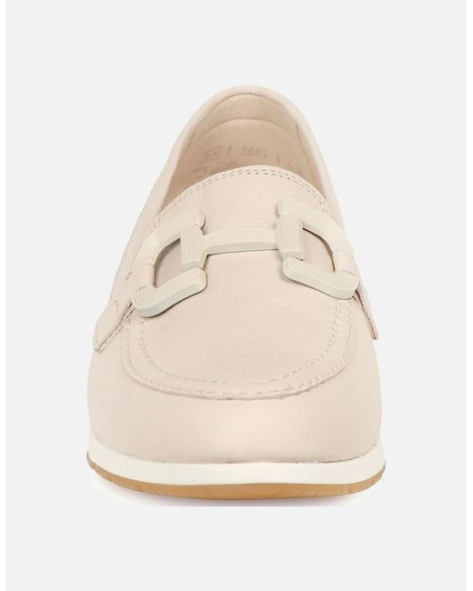 Gabor White Baby Loafers