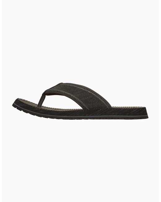Skechers Black Quill Textile Flip Flops for men