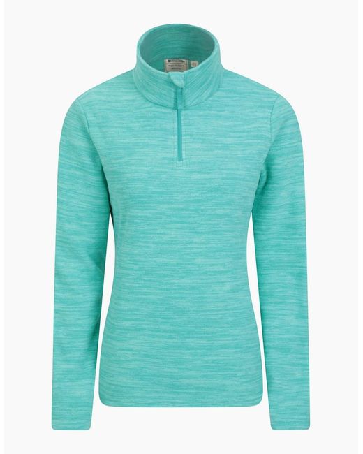 Mountain Warehouse Blue Ladies Snowdon Melange Fleece Top