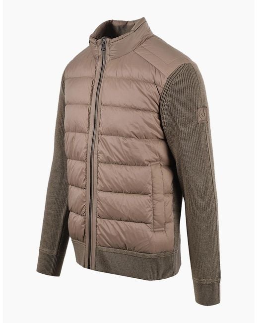 Belstaff Brown Compound Cardigan Jacket Khaki for men