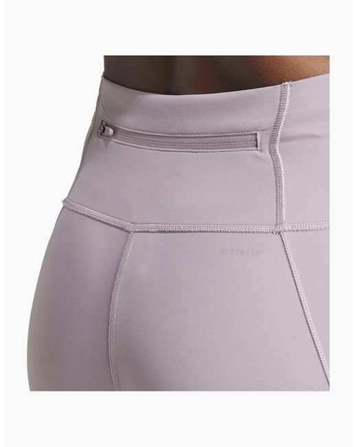 Adidas Purple Ultimate Solid Patterned Running Leggings