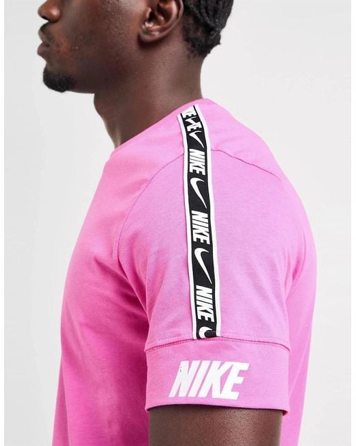 Nike Pink Repeat Logo T-Shirt for men