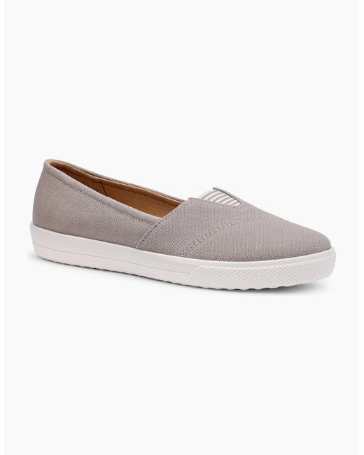 Hotter White Laurel Canvas Shoes