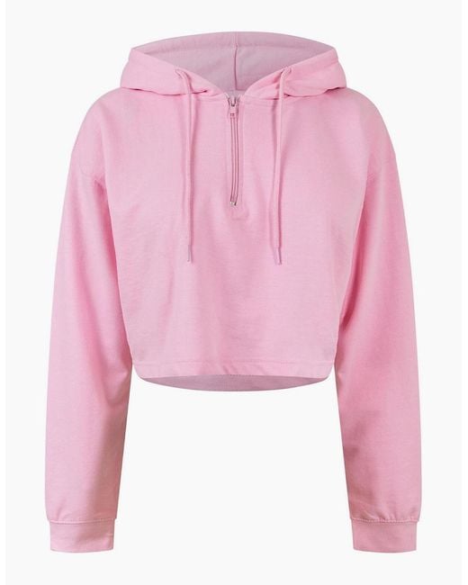 Miso Pink Cropped Hoodie