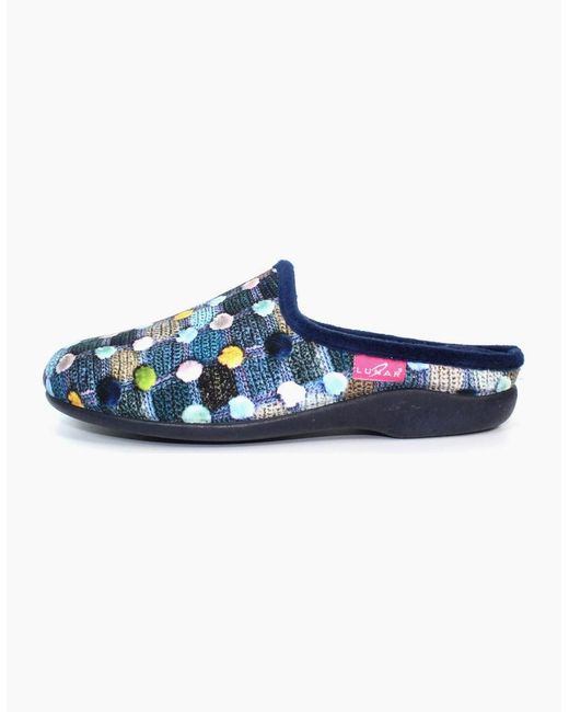 Lunar Blue Crackle Slippers