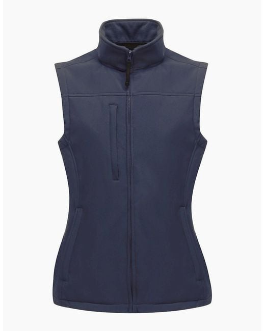 Regatta Blue Ladies Flux Softshell Bodywarmer Sleeveless Jacket (Water Repellent & Wind Resistant)