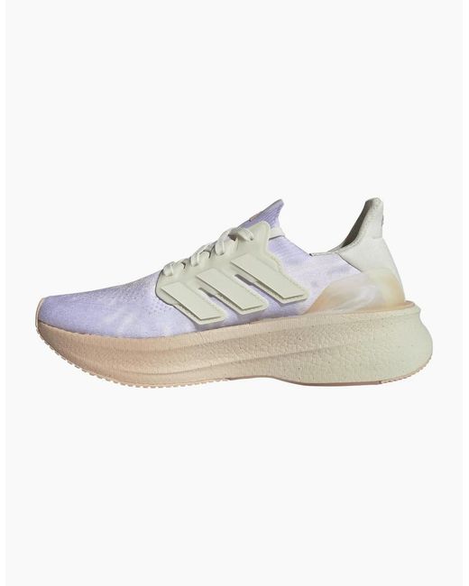 Adidas White Ultraboost 5 Road Running Shoes