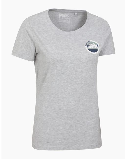 Mountain Warehouse Gray Ladies Lake District Tree Ring Organic T-Shirt