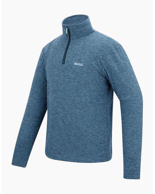 Regatta Blue Thompson Marl Half Zip Fleece Jacket for men