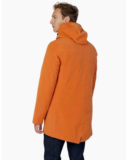 Aquascutum Orange Active 3-Way Parka Rust Jacket for men