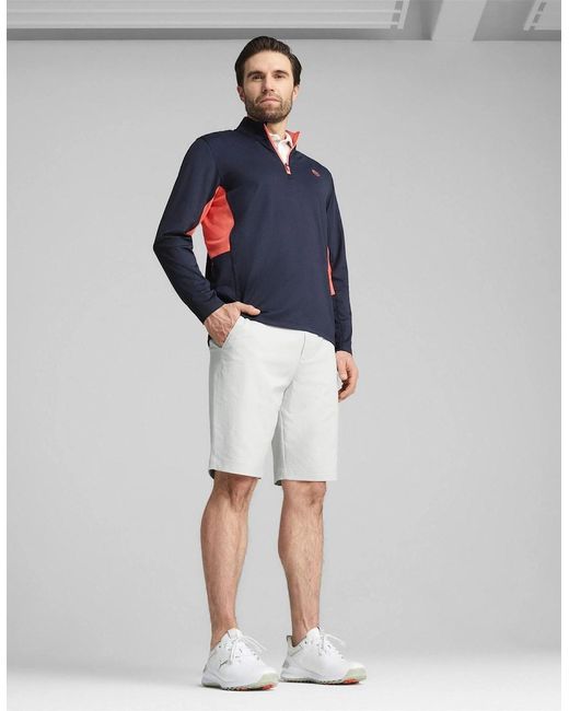 PUMA Blue Pure Quarter Zip Pullover Jumper for men