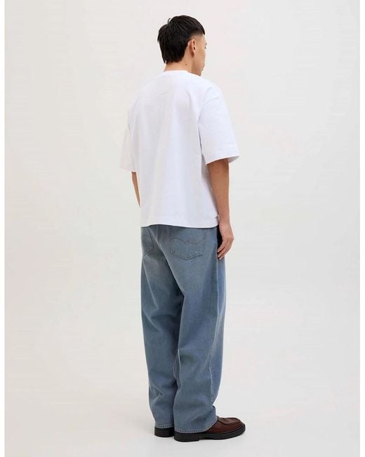 Jack & Jones Blue Wide Leg High Rise Jeans for men