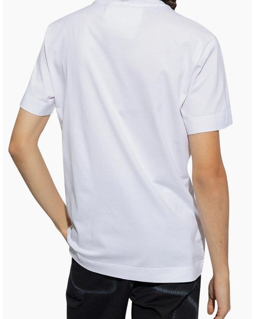Givenchy White Small Logo Slim Fit Jersey T-Shirt for men