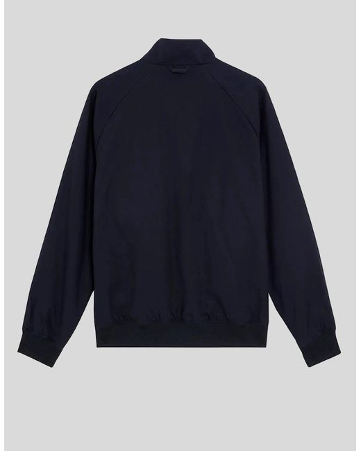 Lyle & Scott Blue Cotton Harrington Jacket for men