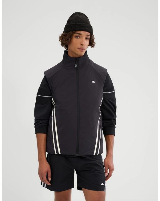 Ellesse Black Rushano Gilet for men