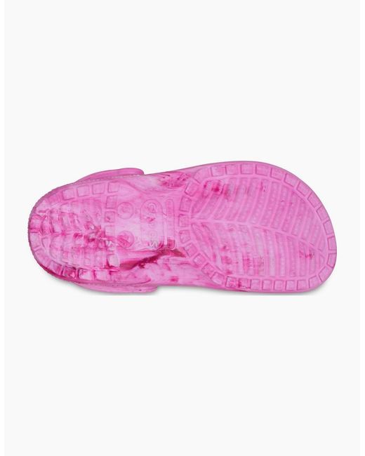 CROCSTM Pink Classic Marbled Clogs