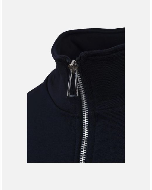 Paul Smith Blue Reg Fit Half Zip Sweat Zebra Dark for men