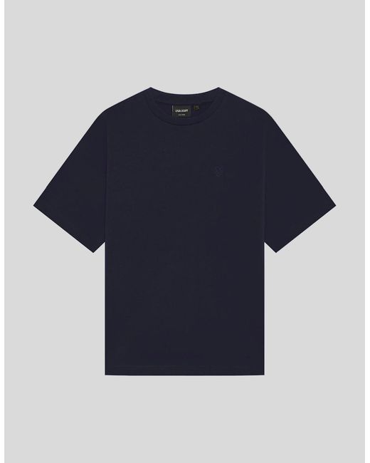 Lyle & Scott Blue Heavy Weight Relaxed T-Shirt for men
