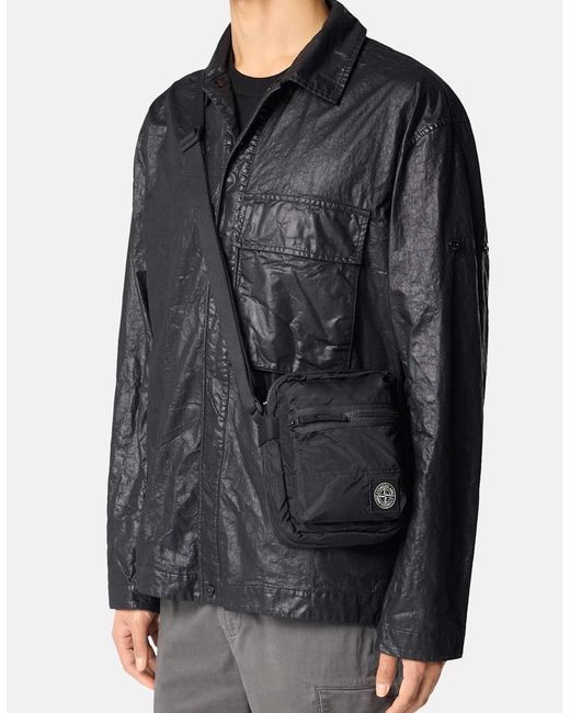 Stone Island Black Cross Bodybag 9200015 for men