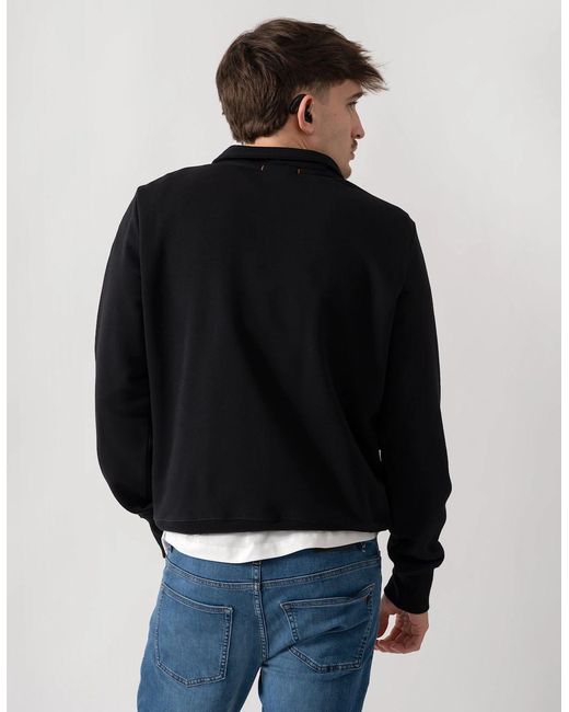 Parajumpers Black Broad Peak 1/4 Zip Sweatshirt for men