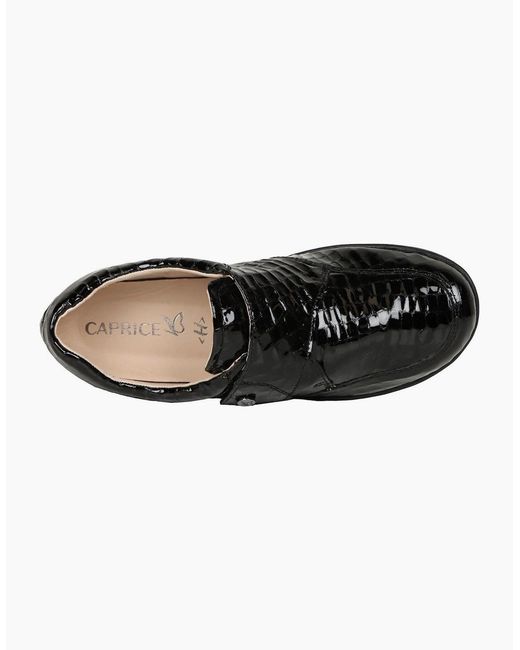 Caprice Black Vera Riptape Shoes