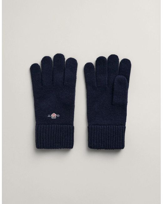 Gant Blue Shield Wool Gloves 9930003 410 for men