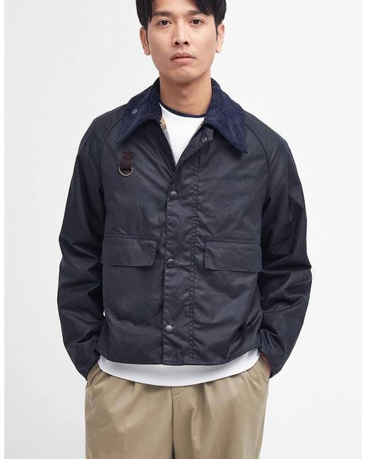 Barbour Blue Spey Wax Jacket for men