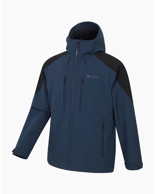 Mountain Warehouse Blue Radius Recycled Soft Shell Jacket for men