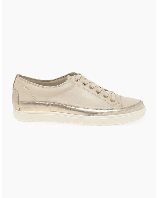Caprice White Star Casual Lace Up Trainers