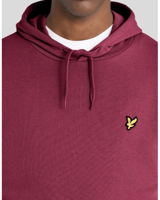 Lyle & Scott Red Everyday Loopback Cotton Hoodie for men