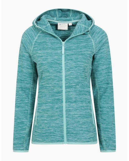 Mountain Warehouse Blue Ladies Lleyn Ii Melange Full Zip Hoodie