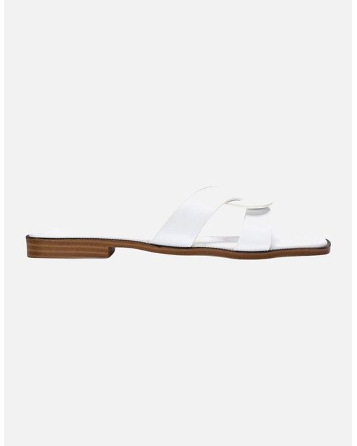 XY London White Ladies Charley Open Toe Sliders